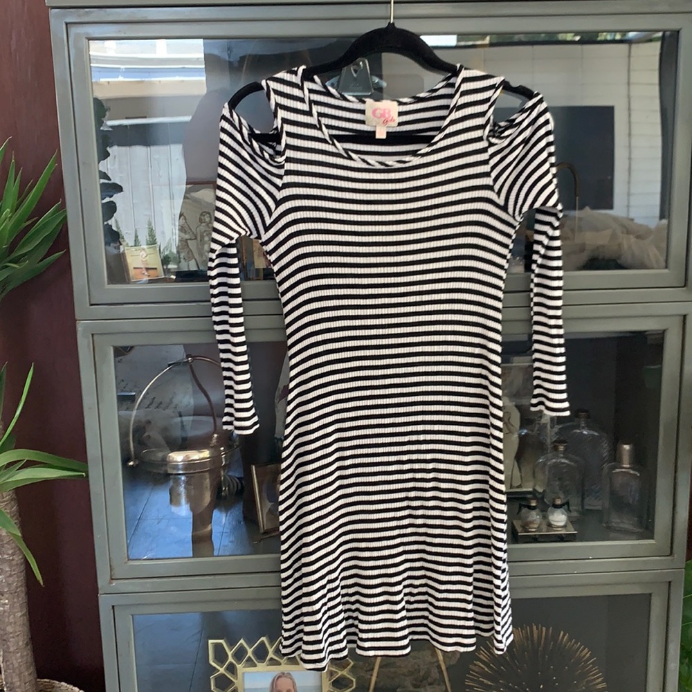 Long sleeve striped dress